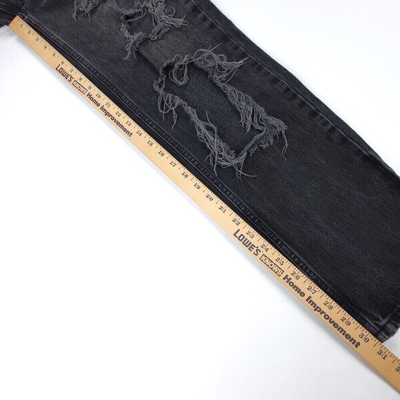 URBAN OUTFITTERS BDG Vintage Feel High-Waisted Baggy Jean Black 90s Grunge Y2k - Picture 4 of 11